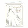 Roseannebeck Greeting Card - Congrats To The Bride To Be Wedding Dress Small Folded