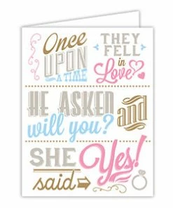 Roseannebeck Greeting Card - Once Upon A Time, He Asked, She Said Yes Stationery