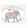 Roseannebeck Stationery Greeting Card - With A Ton Of Thanks