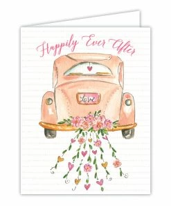 Roseannebeck Greeting Card - Happily Ever After Handpainted Car