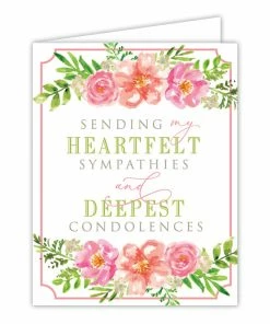 Roseannebeck Greeting Card - Handpainted Pink Floral Sympathy