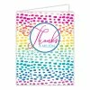 Roseannebeck Greeting Card - Thanks A Million Rainbow Dots Stationery