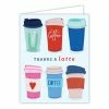 Roseannebeck Greeting Card - Thanks A Latte Coffee Assortment