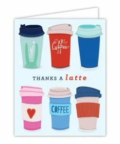 Roseannebeck Greeting Card - Thanks A Latte Coffee Assortment