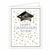 Roseannebeck Stationery Greeting Card - Happy Graduation To You Handpainted Cap And Stars