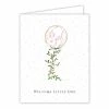Roseannebeck Greeting Card - It's A Girl Welcome Little One Handpainted Balloon Stationery