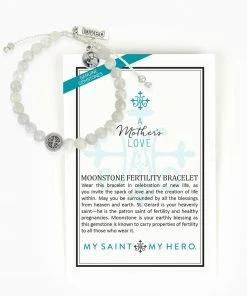 My Saint My Hero A Mother's Love Moonstone Fertility Bracelet Jewelry