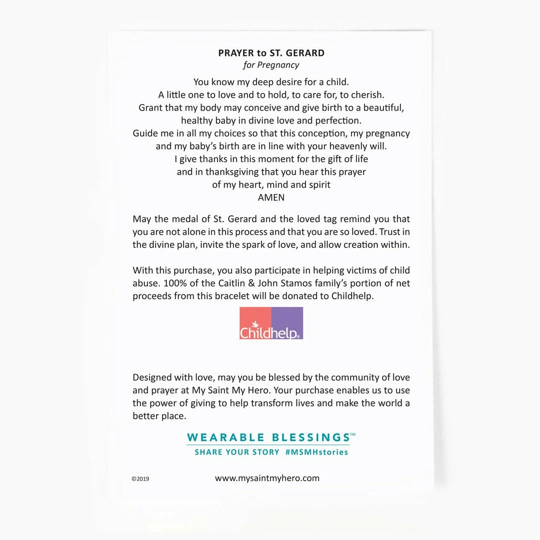 My Saint My Hero A Mother's Love Moonstone Fertility Bracelet Jewelry