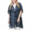 Top It Off Sabine Cover-Up - Navy With White Anchors