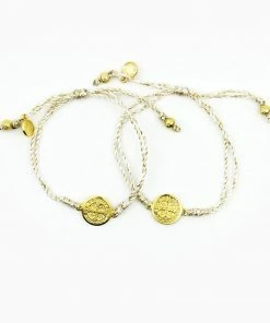 My Saint My Hero Jewelry Best Friends Bracelet Set - Metallic Gold