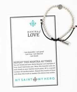 My Saint My Hero Jewelry Mantra Of Love Benedictine Bracelet - Silver