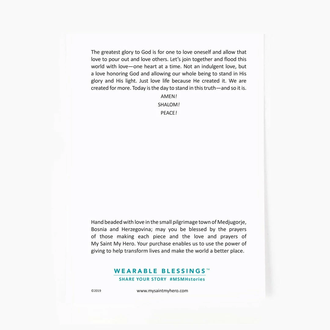 My Saint My Hero Jewelry Mantra Of Love Benedictine Bracelet - Silver