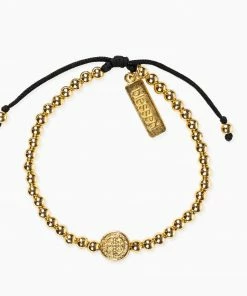My Saint My Hero Mantra Of Love Benedictine Bracelet - Gold Jewelry