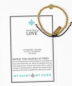 My Saint My Hero Mantra Of Love Benedictine Bracelet - Gold Jewelry