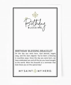 My Saint My Hero Benedictine Birthday Blessing Bracelet - Gold Jewelry
