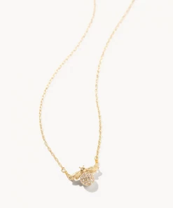 Spartina Sparkly Bee Necklace 16" Crystal Jewelry