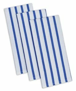 Design II Blueberry Stripe Heavyweight Dishtowel Set Of 3