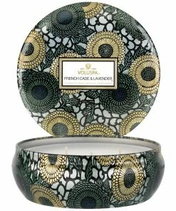 Voluspa Gifts French Cade Lavender - 3 Wick Candle In Decorative Tin