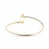 CAI Gold Heart + Initial Bangle Jewelry
