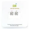 CAI Jewelry Silver Plain Smooth Split Huggie Earrings