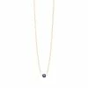 CAI Jewelry Gold Chain-link Square Lapis Layering Necklace