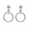 CAI Jewelry Silver Halo Delicate Sparkling Earrings