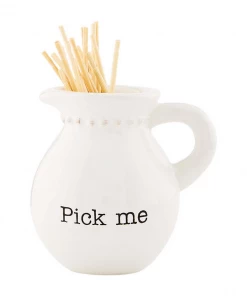 Mud Pie Toothpick Set Basket Tabletop