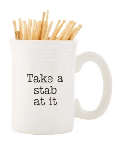 Mud Pie Toothpick Set Basket Tabletop