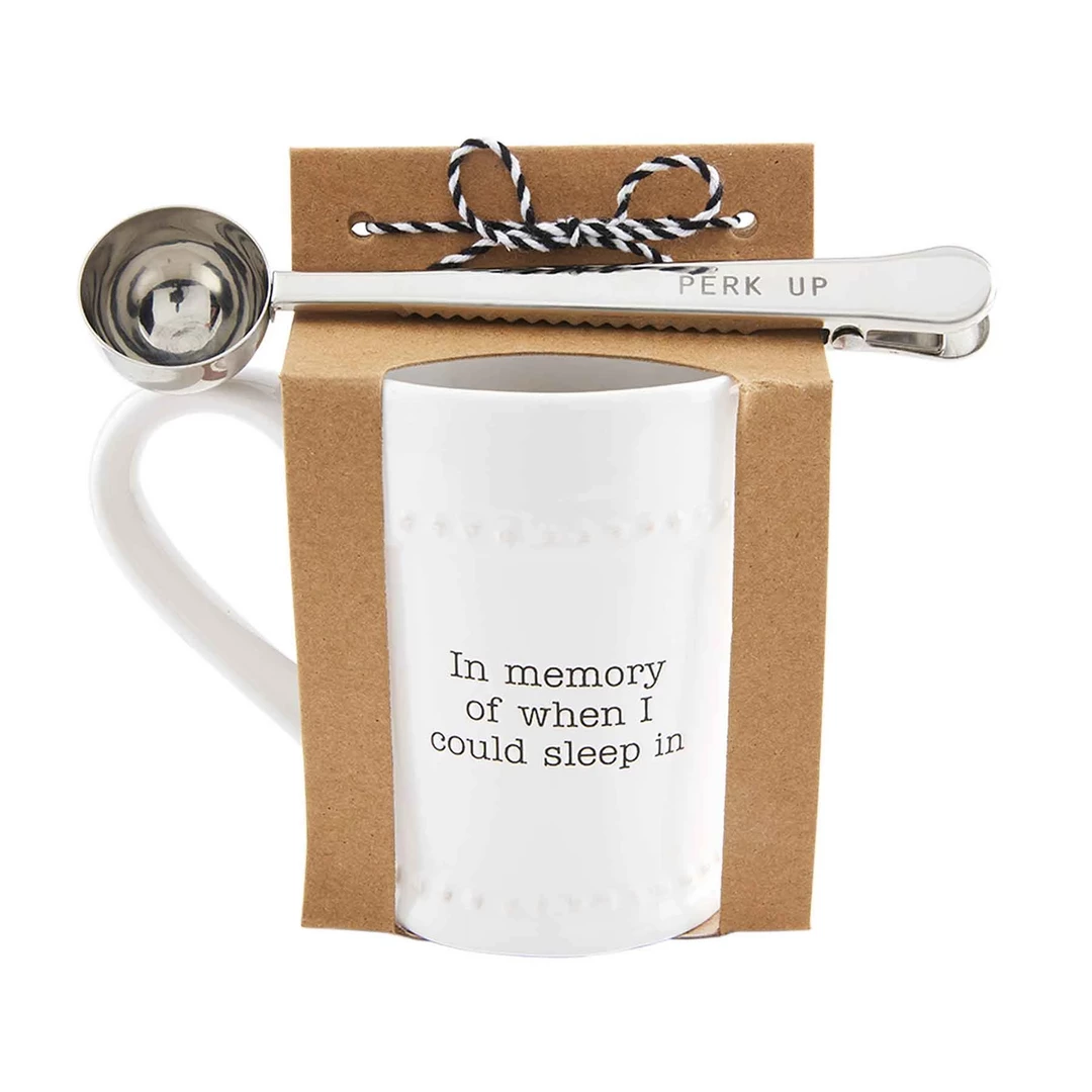 Mud Pie Drinkware In Memory Mug Scoop Set