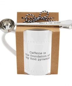 Mud Pie Food Pyramid Mug Scoop Set Drinkware