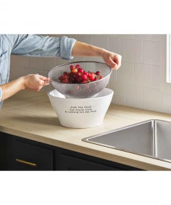 Mud Pie Fruit Bowl With Strainer Tabletop