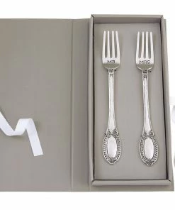 Mud Pie Tabletop Mr & Mrs Fork Set