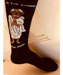 Maggie Stern Stitches Mahatma Gandhi Crew Socks