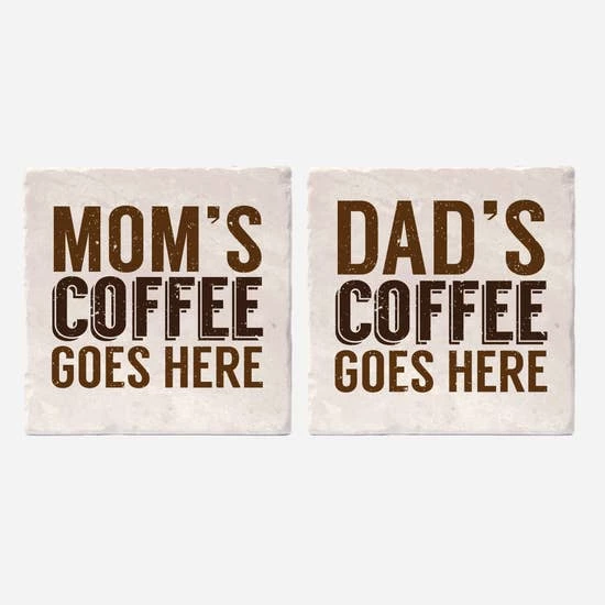Versatile Coasters Mom And Dad Coffee