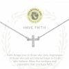 Spartina Jewelry Sea La Vie - 18" Have Faith/Cross SIL