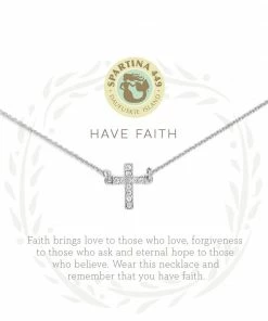 Spartina Jewelry Sea La Vie - 18" Have Faith/Cross SIL