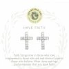 Spartina Sea La Vie - Stud Earrings Have Faith/Cross Silver