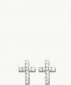 Spartina Sea La Vie - Stud Earrings Have Faith/Cross Silver