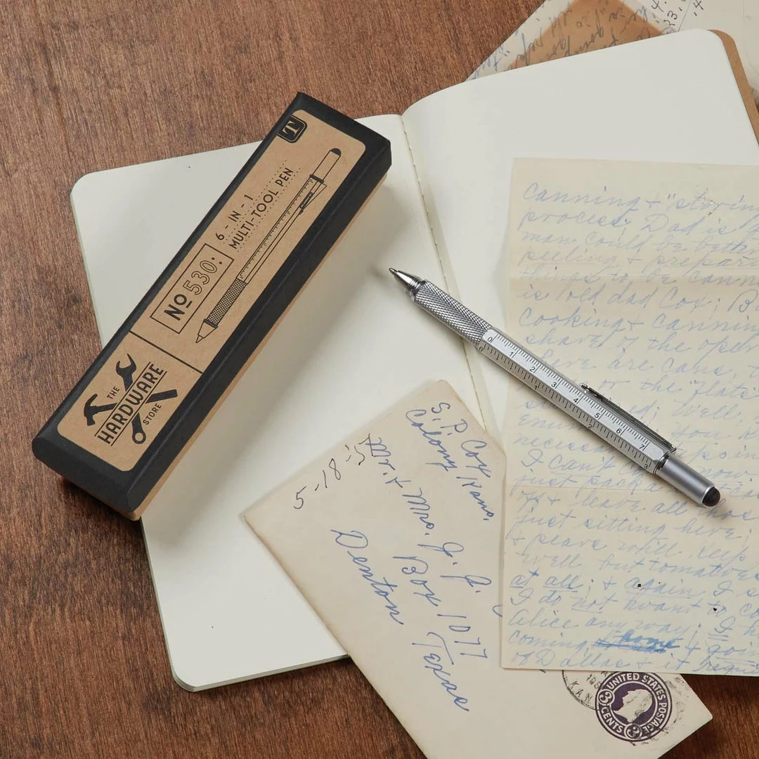 Two's Company 6-in-1 Multi-Tool Pen In Gift Box