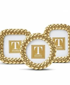 Two's Company Gifts Braided Pattern Photo Frame - Round