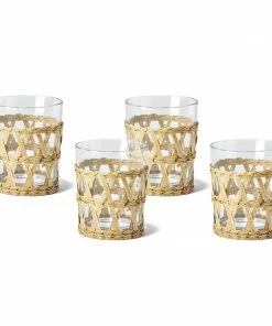 Two's Company Gifts Hand-Woven Lattice Drinking Glass