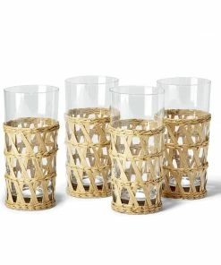 Two's Company Gifts Hand-Woven Lattice Drinking Glass