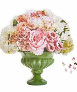 Two's Company Floral Arrangement Shape 500+ Pc Jigsaw Puzzle - Paper
