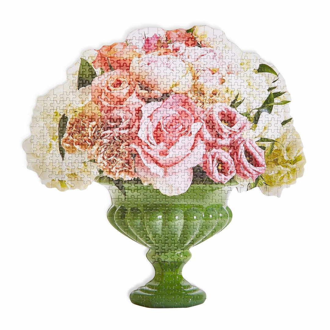Two's Company Floral Arrangement Shape 500+ Pc Jigsaw Puzzle - Paper