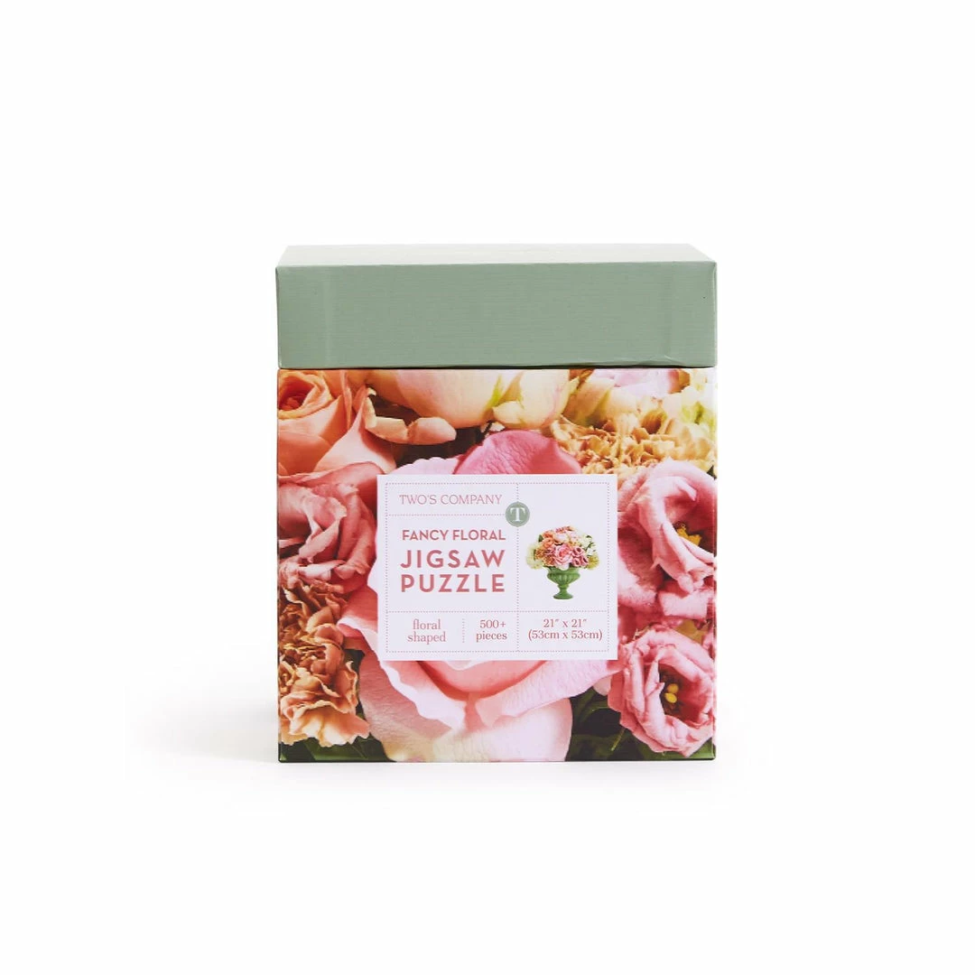 Two's Company Floral Arrangement Shape 500+ Pc Jigsaw Puzzle - Paper