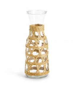 Two's Company Island Chic Hand-Woven Lattice Carafe