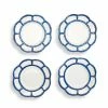 Two's Company Tabletop Blue Bamboo Touch Accent Plate Set Of 4