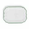 Two's Company Tabletop Garden Soiree Serving Platter With Green Border
