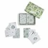 Two's Company Countryside Double Deck Playing Cards In Floral Pattern Ceramic Storage Box Games