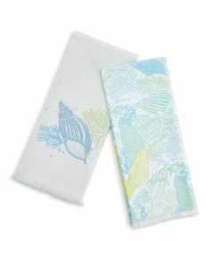 Brighton Shells And Corals Set Of 2 Dish Towels